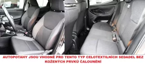 Autopotahy TOYOTA YARIS CROSS, STANDARTNÍ, TEXTILNÍ SEDADLA, od r. 2020, šedo černé