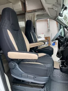 Autopotahy CAMPER- obytné auto, 2 místa, LUXURY černo béžové