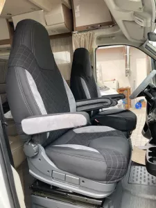 Autopotahy CAMPER- obytné auto, 2 místa, LUXURY černo šedé