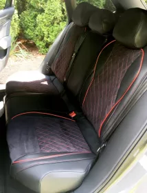 Autopotahy ŠKODA OCTAVIA IV SPORTLINE, RS, od r. 2020, AUTHENTIC LEATHER CARO červené