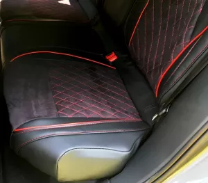 Autopotahy ŠKODA OCTAVIA IV SPORTLINE, RS, od r. 2020, AUTHENTIC LEATHER CARO červené