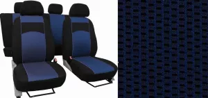 Autopotahy Dacia DUSTER I, od r. 2010-2013, dělené zadní opěradlo, VIP modré