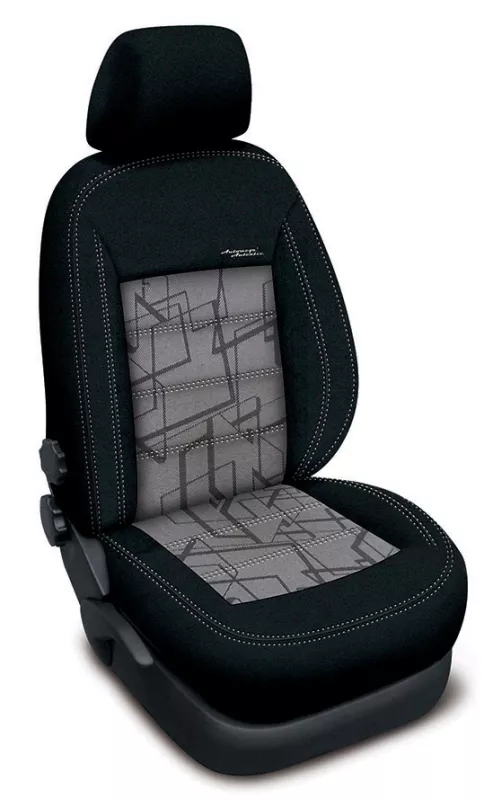 Autopotahy ŠKODA KAMIQ, se zadní loketní opěrkou, od r. 2019, AUTHENTIC DOBLO matrix šedý