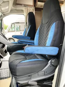 Autopotahy CAMPER- obytné auto, 2 místa, LUXURY černo modré