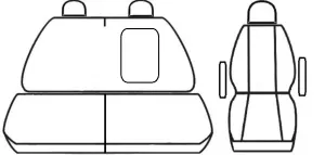 Autopotahy Ford Transit CUSTOM II, 2+1, od 2023, žakar tmavý Autopotahy Ford Transit CUSTOM II, 2+1, od 2023, žakar tmavý