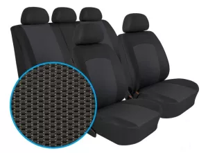 Autopotahy FORD TRANSIT VII, 7 míst  (1+2+4 dělená), od r. 2014, žakar tmavý