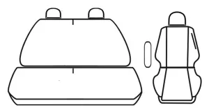 Autopotahy Mercedes Sprinter III, 3 místa, od r. 2019, žakar tmavý
