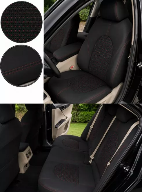 Autopotahy na míru TOYOTA CAMRY VI, XV70, od r. 2017-2024, AUTHENTIC DOBLO žakar červený