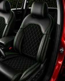 Autopotahy ŠKODA KODIAQ II, 5 MÍST, od r. 2024, AUTHENTIC LEATHER CARO zelené