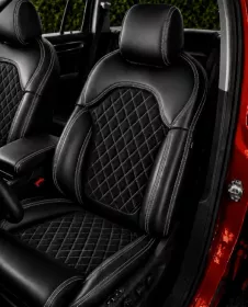 Autopotahy ŠKODA KODIAQ II, 5 MÍST, od r. 2024, AUTHENTIC LEATHER CARO šedé