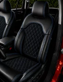 Autopotahy ŠKODA KODIAQ II, 5 MÍST, od r. 2024, AUTHENTIC LEATHER CARO modré