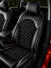 Autopotahy ŠKODA KODIAQ II, 5 MÍST, od r. 2024, AUTHENTIC LEATHER CARO bílé