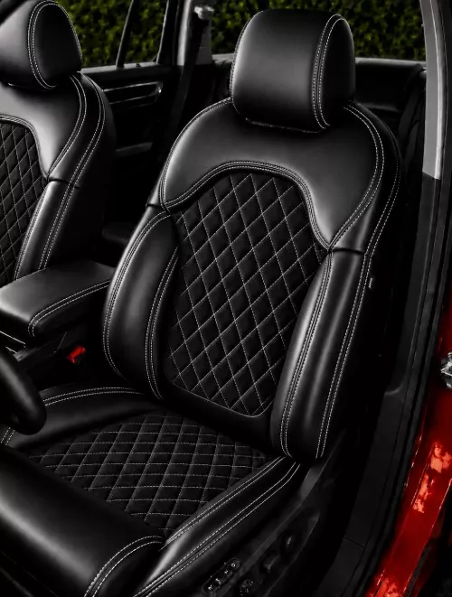 Autopotahy ŠKODA KODIAQ II, 5 MÍST, od r. 2024, AUTHENTIC LEATHER CARO bílé