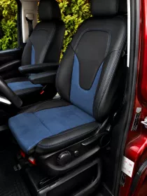 Autopotahy na míru V-KLASSE, 2 MÍSTA, od r. 2014 do dnes, AUTHENTIC VELVET modré