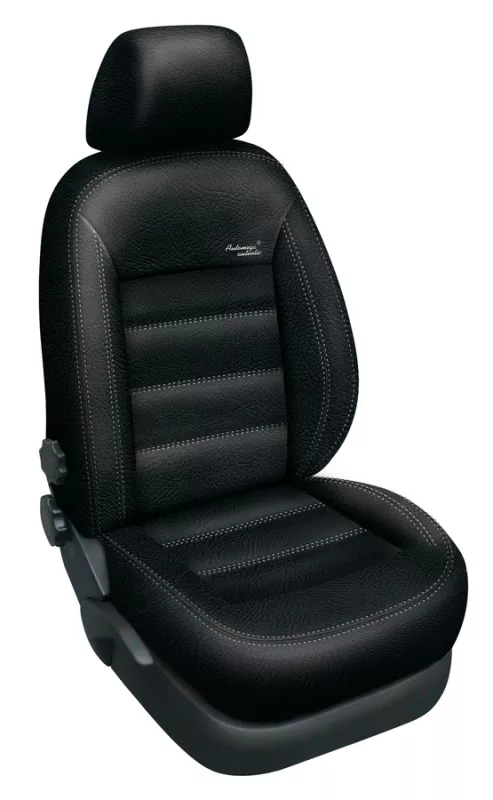 Autopotahy ŠKODA KAMIQ, BEZ ZADNÍ LOKETNÍ OPĚRKY, od 2019, AUTHENTIC LEATHER, černé