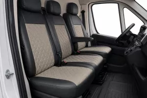 Autopotahy Citroen Jumper II, 3 M., od r. 2006, a FL od r. 2016, ekokůže CARO tmavobéžové Autopotahy Citroen Jumper II, 3 M., od r. 2006, a FL od r. 2016, ekokůže CARO tmavobéžové