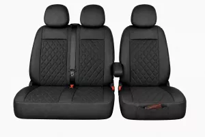 Autopotahy Citroen Jumper II, 3 místný, od r. 2006, a FL od r. 2016, ekokůže CARO černé