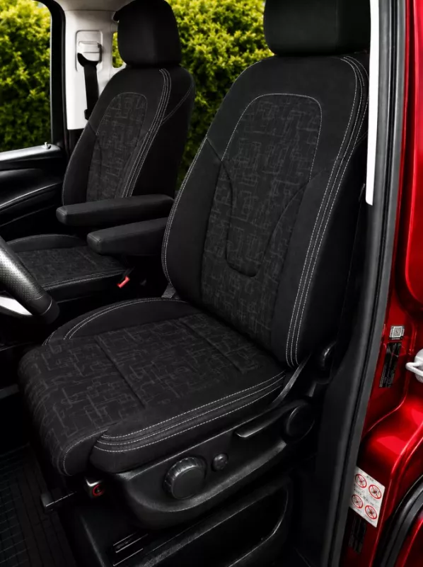 Autopotahy na míru MERCEDES V-KLASSE, 5 M, od 2014 do dnes, AUTHENTIC DOBLO matrix černý