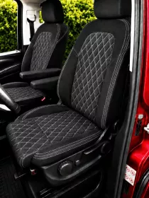 Autopotahy na míru MERCEDES V-KLASSE, 6 MÍST, od 2014 do dnes, AUTHENTIC CARO bílé