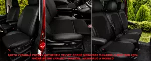 Autopotahy na míru MERCEDES V-KLASSE, 7 M., od 2014 do dnes, AUTHENTIC DOBLO žakar modrý