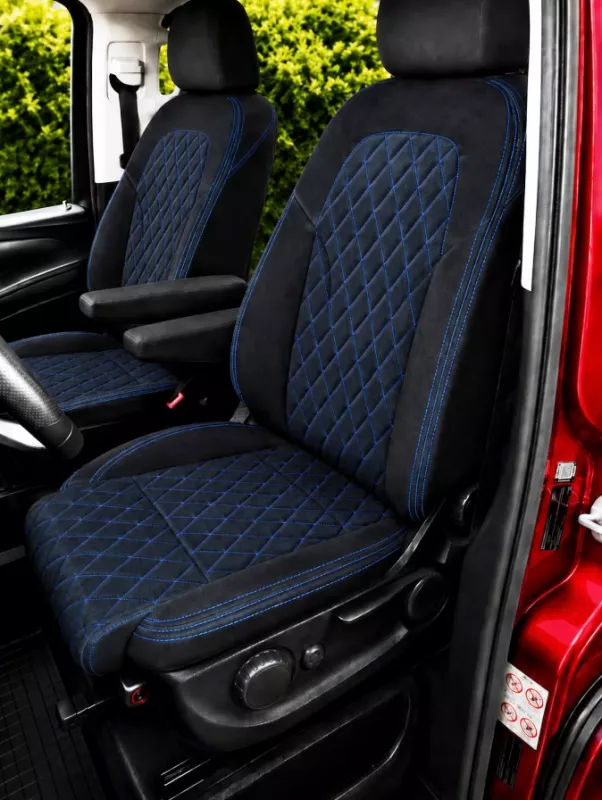 Autopotahy na míru MERCEDES V-KLASSE, 7 MÍST, od 2014 do dnes, AUTHENTIC CARO modré