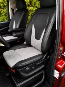 Autopotahy na míru MERCEDES V-KLASSE, 8 MÍST, od 2014 do dnes, AUTHENTIC VELVET šedé