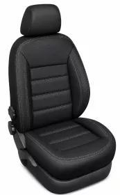 Autopotahy na míru VOLKSWAGEN CRAFTER II, 2 MÍSTA, od r. 2017 AUTHENTIC LEATHER černé