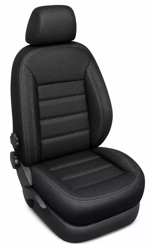 Autopotahy na míru VOLKSWAGEN CRAFTER II, 2 MÍSTA, od r. 2017 AUTHENTIC LEATHER černé