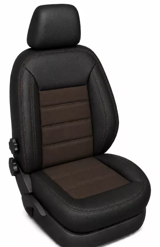 Autopotahy na míru VOLKSWAGEN CRAFTER II, 3 MÍSTA, od r. 2017 AUTHENTIC VELVET hnědé
