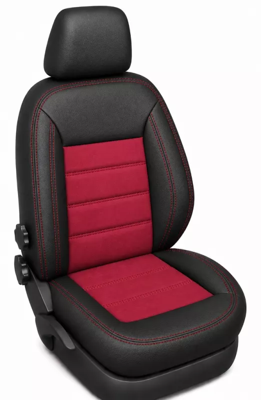 Autopotahy na míru VOLKSWAGEN CRAFTER II, 5 MÍST, od r. 2017 AUTHENTIC VELVET červené