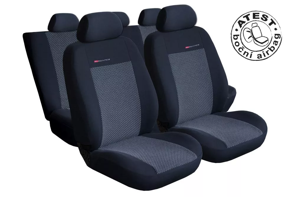 Autopotahy Škoda Octavia IV, dělené opěradlo, zadní loketní opěrka, od r. 2020, šedo černé